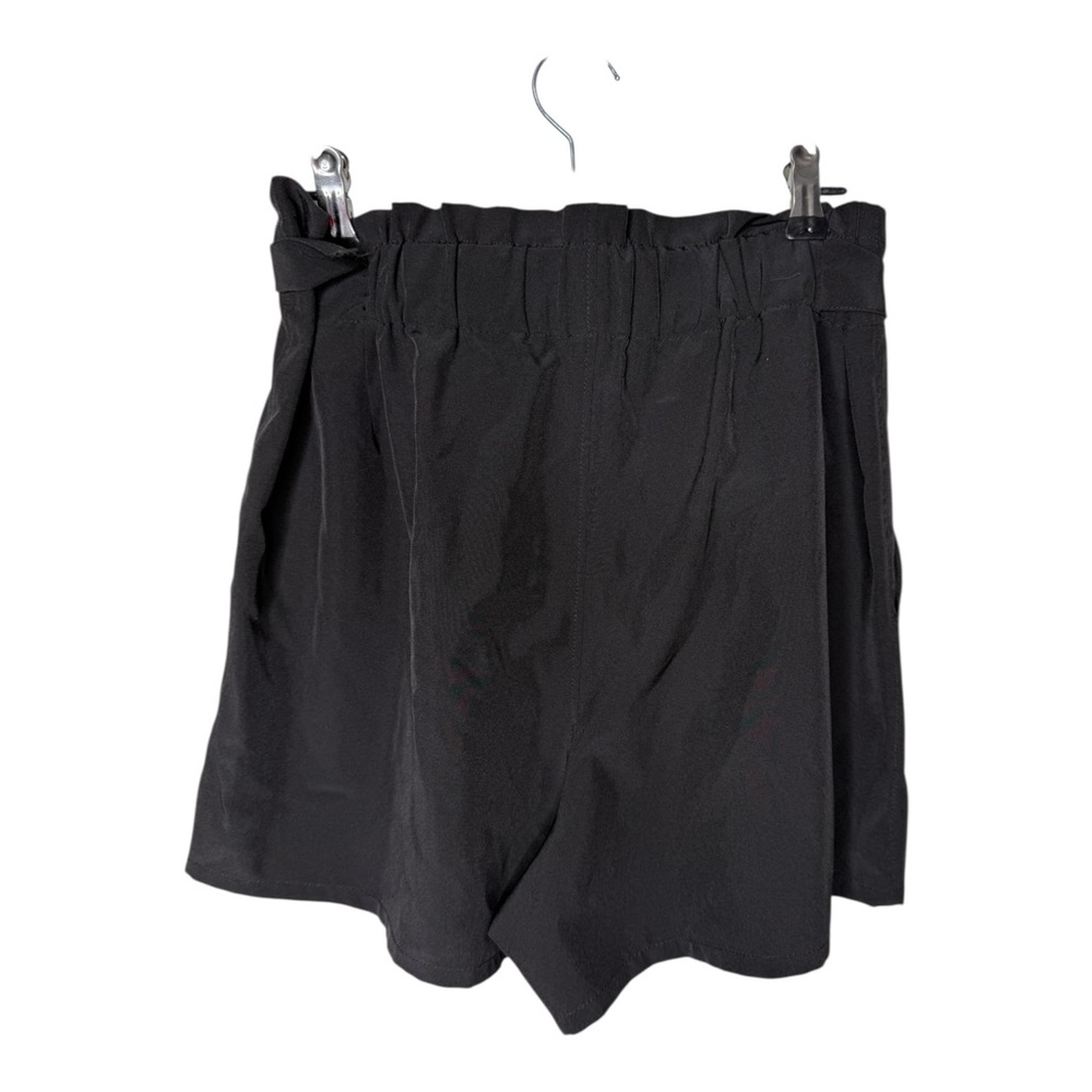 RBX Black Paperbag Waist Tie Front Shorts Size Medium - Picture 4 of 5
